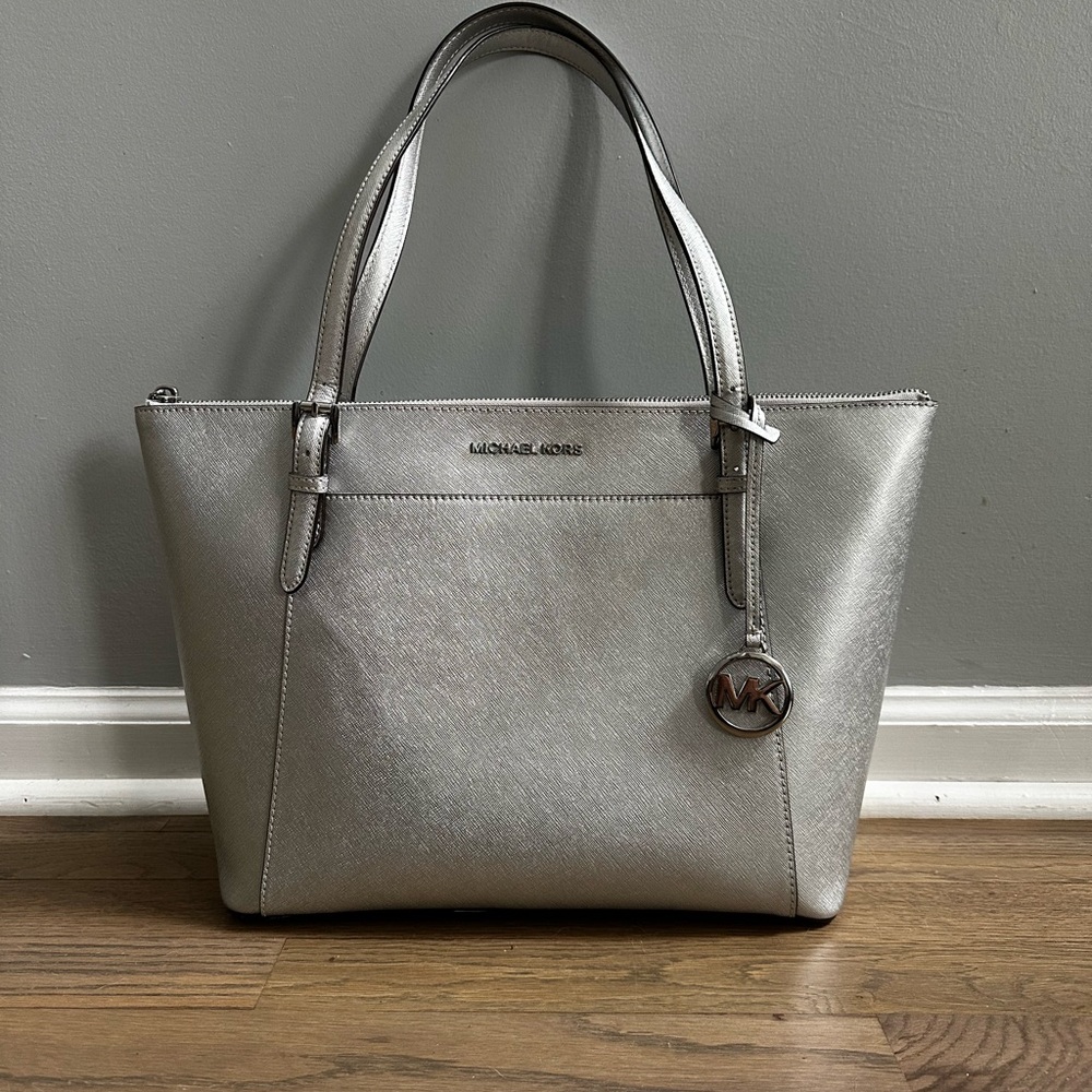 Michael Kors Metallic Silver Tote